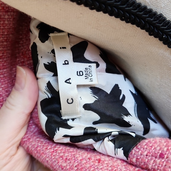 Cabi pink tweed Pea Coat size 6 - Picture 4 of 7